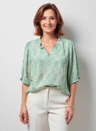 Bluză mâneci scurte mâneci scurte verde GEVANA femeie