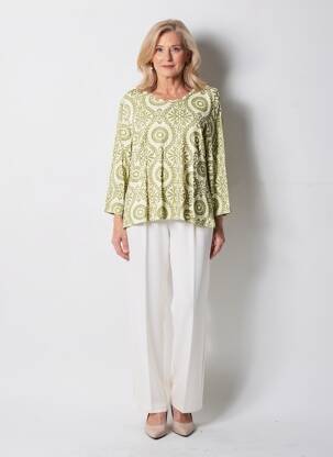 Tricou mâneci 3/4 mâneci 3/4 verde GEVANA femeie
