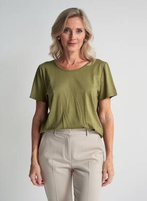 Tricou elasticitate mâneci scurte verde GEVANA femeie