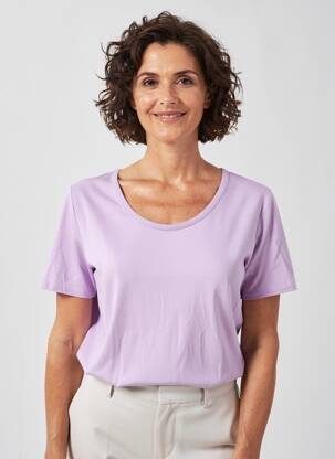 Tricou elasticitate mâneci scurte violet GEVANA femeie