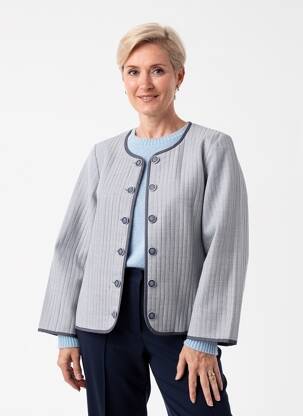 Jachete casual guler rotund albastru GEVANA femeie