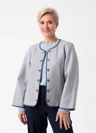 Jachete casual guler rotund albastru GEVANA femeie