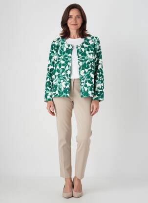 Jachete casual guler rotund verde GEVANA femeie