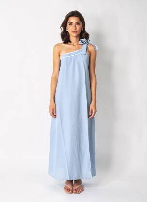 Rochie lungă fără mâneci fără mâneci albastru COPPEROSE femeie
