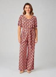 Salopetă-pantalon mâneci scurte mâneci scurte violet GEVANA femeie