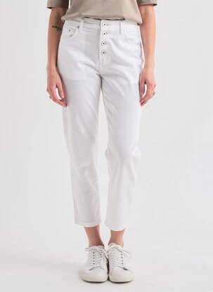 Pantalon 7/8 elasticitate mărime normală alb PLACE DU JOUR femeie