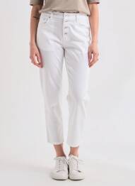 Pantalon 7/8 elasticitate mărime normală alb PLACE DU JOUR femeie