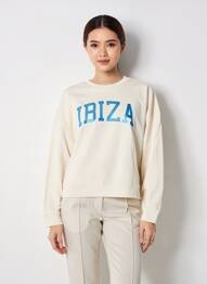 Hanorac serigrafie mâneci lungi bej VERO MODA femeie