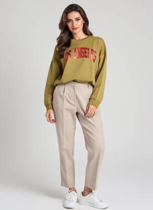 Hanorac serigrafie mâneci lungi verde VERO MODA femeie