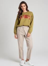 Hanorac serigrafie mâneci lungi verde VERO MODA femeie