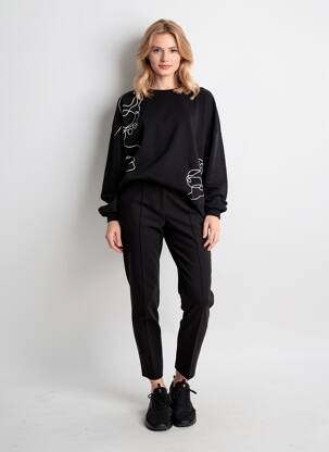 Hanorac broderie mâneci lungi negru VERO MODA femeie