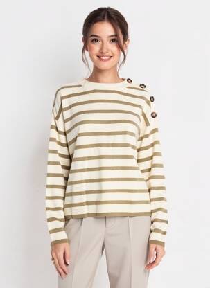 Pulover croială dreaptă mâneci lungi verde VERO MODA femeie
