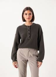 Pulover guler rotund mâneci lungi verde VERO MODA femeie