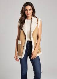 Jachete casual guler tip costum bej VERO MODA femeie