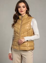 Geacă matlasată buzunare fără glugă maro VERO MODA femeie