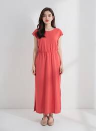 Rochie lungă mâneci scurte mâneci scurte roșu VERO MODA femeie