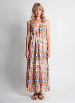 Rochie lungă mâneci cu bretele ajustabile bretele subțiri verde VERO MODA femeie