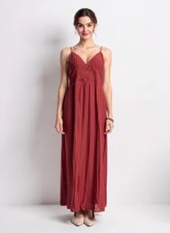 Rochie lungă fără mâneci fără mâneci roșu VERO MODA femeie