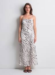 Rochie lungă mâneci cu bretele ajustabile bretele subțiri alb VERO MODA femeie