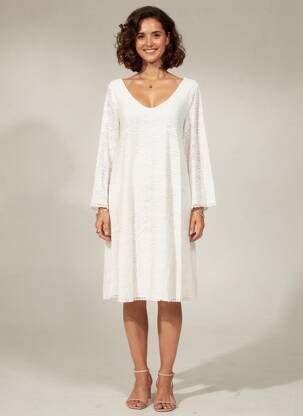 Rochie midi mâneci 3/4 mâneci 3/4 bej GAOS femeie