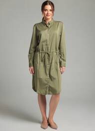 Rochie midi mâneci lungi mâneci lungi verde B.YOUNG femeie