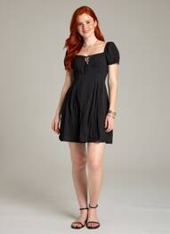 Rochie scurtă mâneci scurte mâneci scurte negru VERO MODA femeie
