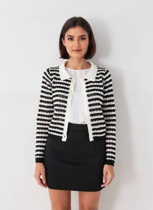 Vestă cu mâneci lungi croială cambrată negru COMPAÑIA FANTASTICA femeie
