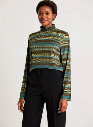 Tricou mâneci lungi mâneci lungi verde PRINCESSE NOMADE femeie