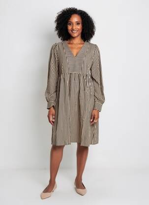 Rochie midi croială fluidă mâneci lungi negru LOLA ESPELETA femeie