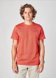 Tricou croială cambrată mâneci scurte portocaliu CAMBERABERO bărbat