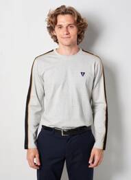 Tricou broderie mâneci lungi gri CAMBERABERO bărbat