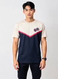 Tricou broderie mâneci scurte bej CAMBERABERO bărbat