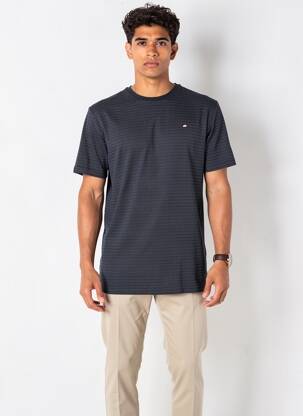 Tricou croială cambrată mâneci scurte albastru CAMBERABERO bărbat