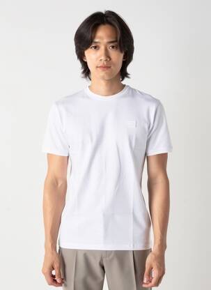 Tricou broderie mâneci scurte alb CAMBERABERO bărbat