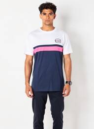 Tricou broderie mâneci scurte albastru CAMBERABERO bărbat