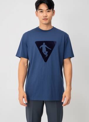 Tricou croială cambrată mâneci scurte albastru CAMBERABERO bărbat