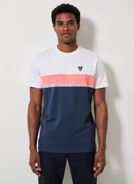 Tricou broderie mâneci scurte alb CAMBERABERO bărbat