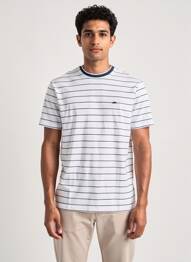 Tricou broderie mâneci scurte albastru CAMBERABERO bărbat