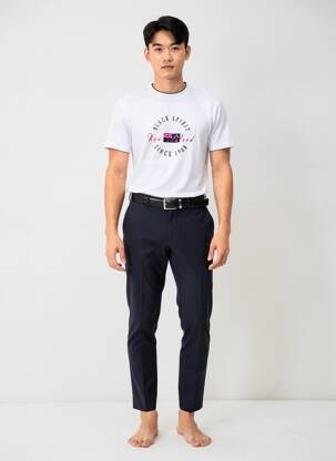 Tricou broderie mâneci scurte alb CAMBERABERO bărbat