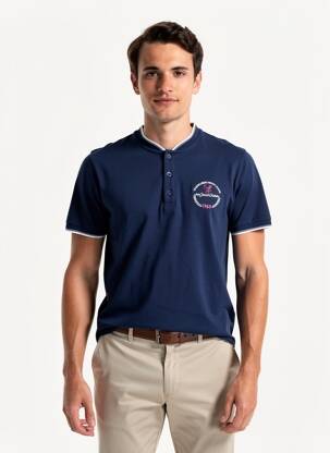 Tricou elasticitate mâneci scurte albastru CAMBERABERO bărbat