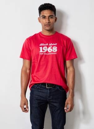 Tricou broderie mâneci scurte roz CAMBERABERO bărbat
