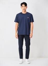 Tricou broderie mâneci scurte albastru CAMBERABERO bărbat