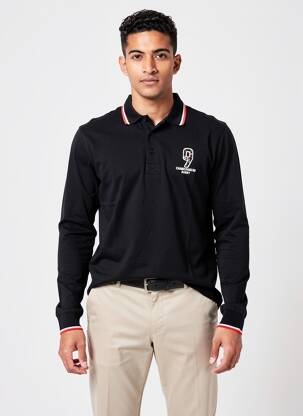 Polo mâneci lungi mâneci lungi negru CAMBERABERO bărbat