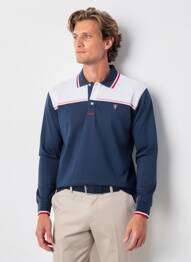 Polo mâneci lungi mâneci lungi albastru CAMBERABERO bărbat