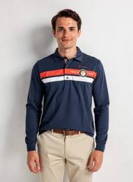 Polo mâneci lungi mâneci lungi albastru CAMBERABERO bărbat