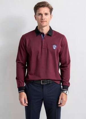 Polo mâneci lungi mâneci lungi roșu CAMBERABERO bărbat