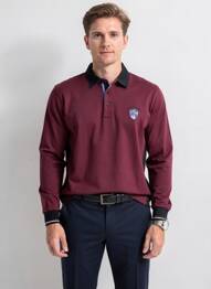 Polo mâneci lungi mâneci lungi roșu CAMBERABERO bărbat