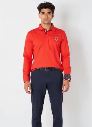 Polo mâneci lungi mâneci lungi portocalie CAMBERABERO bărbat