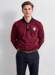 Polo mâneci lungi mâneci lungi roșu CAMBERABERO bărbat