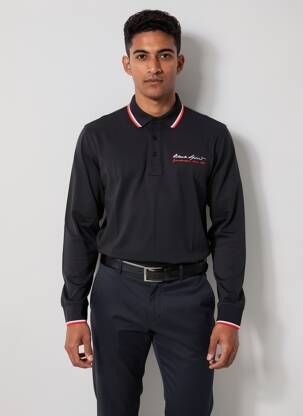 Polo mâneci lungi mâneci lungi negru CAMBERABERO bărbat